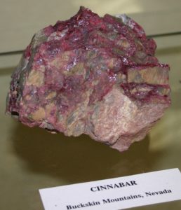 Образец с минералом Киноварь (Cinnabar)