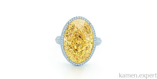 Кольцо с желтым камнем